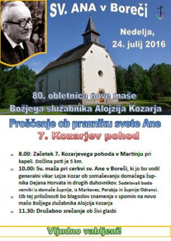 80. obletnica nove maše B. sl. Alojzija Kozarja 