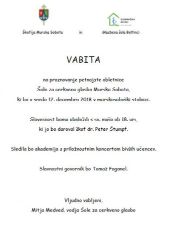 15. obletnica Šole za cerkveno glasbo