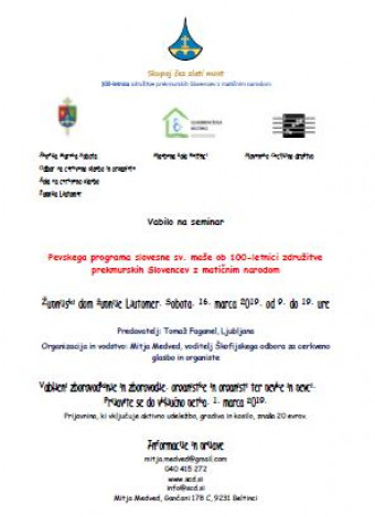 Seminar za organiste in zborovodje 