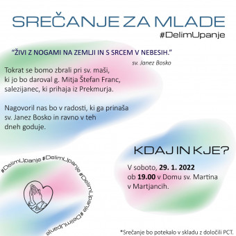Srečanje za mlade #DelimUpanje