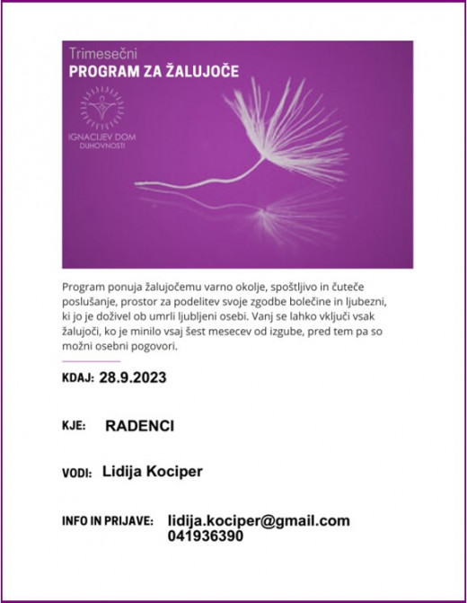 Trimesečni program za žalujoče