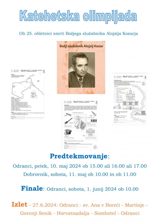 Katehetska olimpijada - predtekmovanje