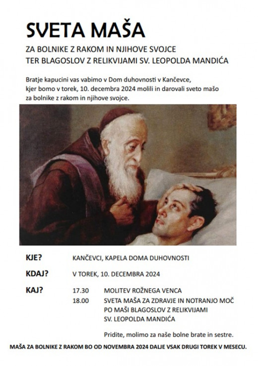 Sv. maša za bolnike z rakom