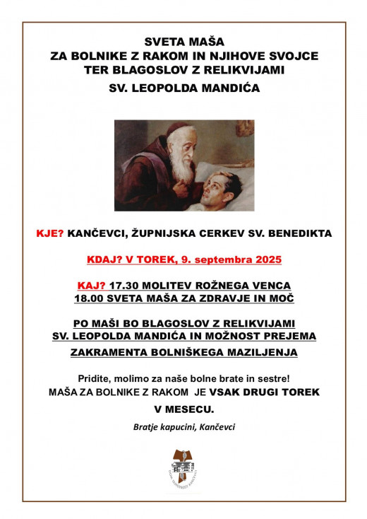 Kančevci - sv. maša za bolnike z rakom